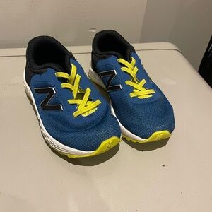 New Balance Kids Sneakers in Blue and Neon Yellow